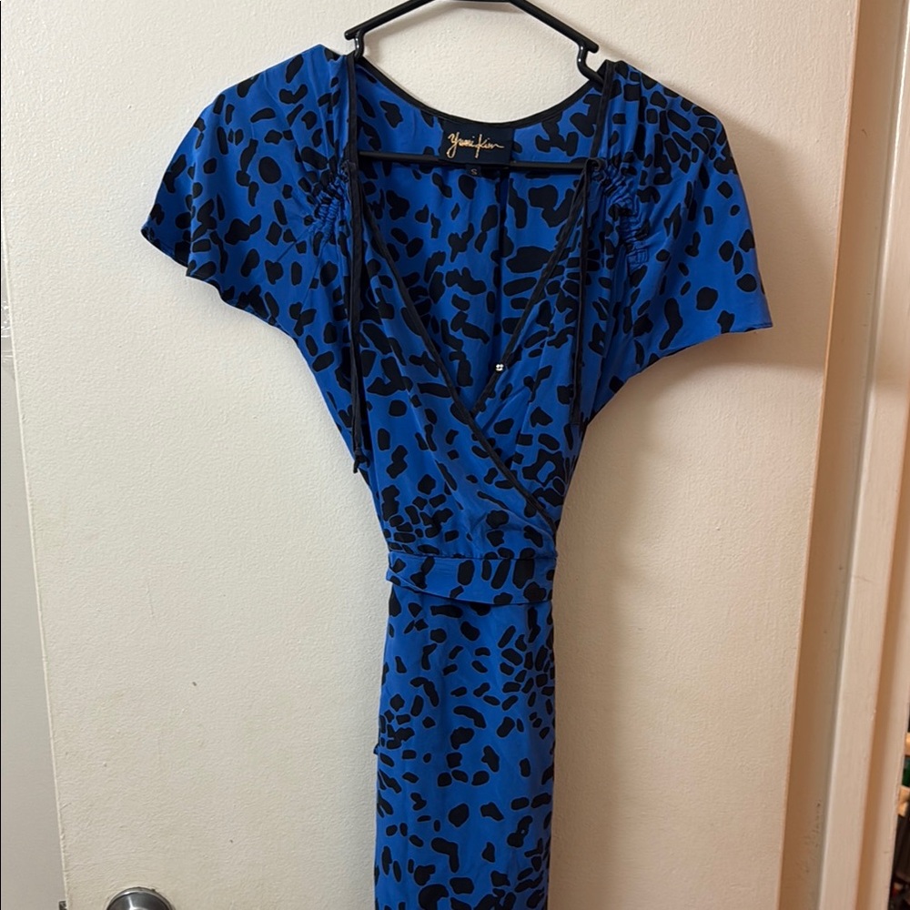 Blue Animal Print Dress